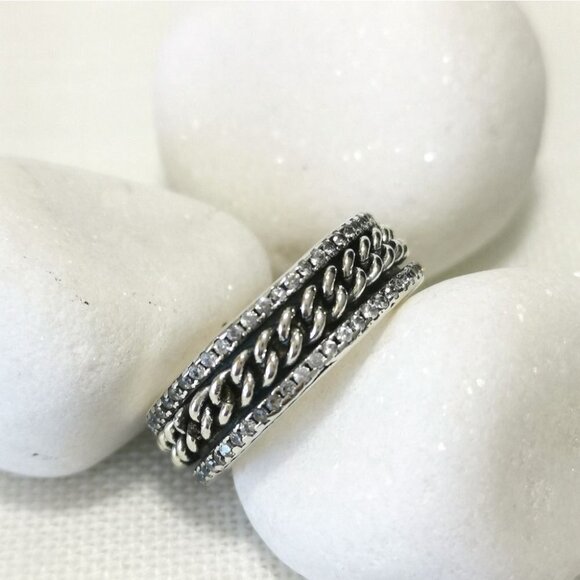 Diamonique CZ eternity band ring size 6.5 NEW - Picture 4 of 10